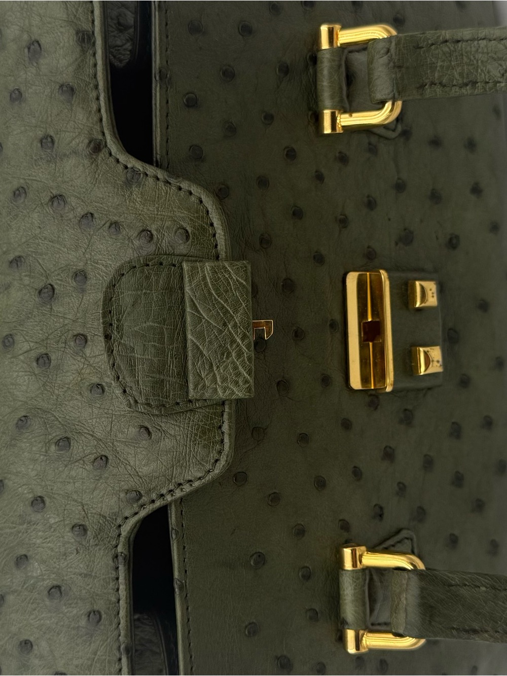 🇮🇹SANTAMARIA MILANO • Green Exotic Genuine OSTRICH 23 Bag • Made in ITALY - Picture 16 of 16